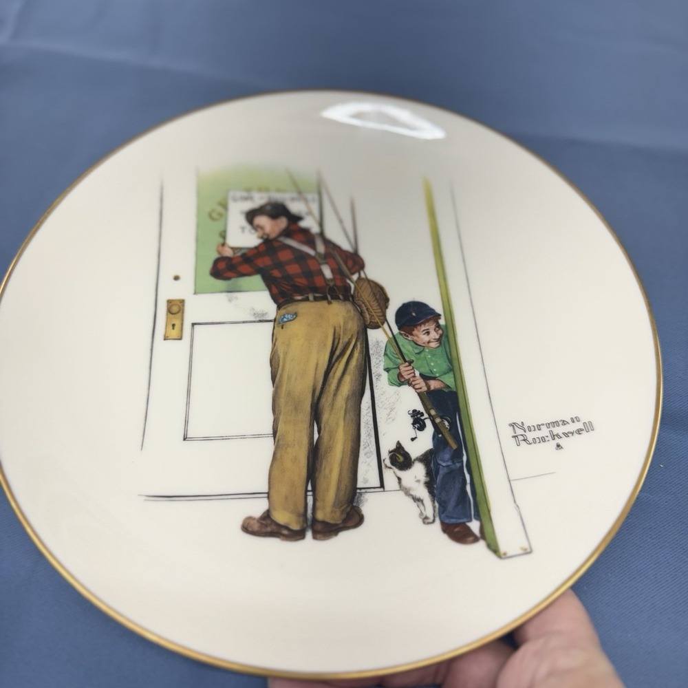 Norman Rockwell SPRING - CLOSED FOR BUSINESS, Four Seasons Collector Plate 1979